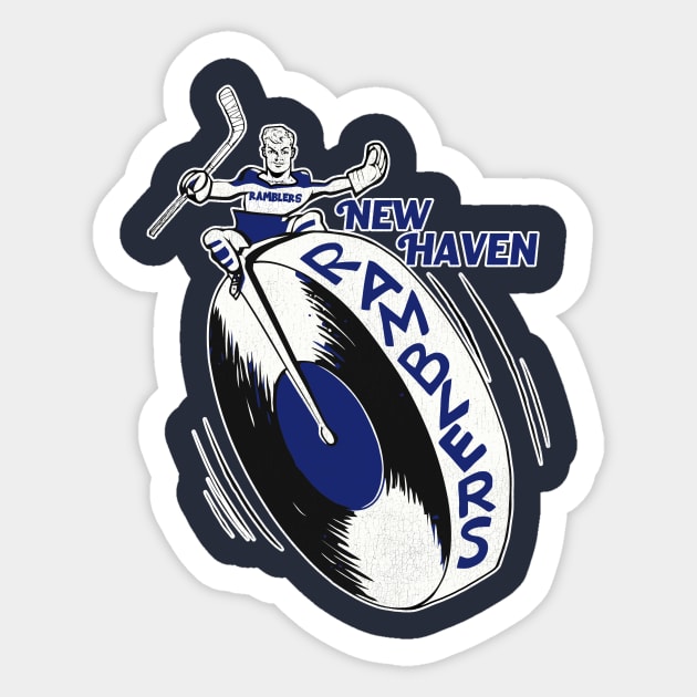 Defunct New Haven Ramblers Hockey Team Sticker by Defunctland